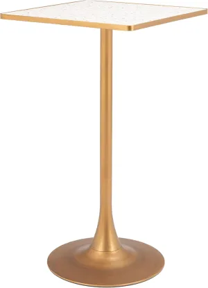 Zuo Spot Bar Table Beige & Gold